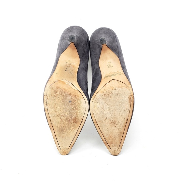 Joan & David Gray Suede Leather Heels - Picture 6 of 7